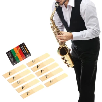 10шт Sopran Saksofon Snagu upišite saksofon 1,5 2,0 2,5 3,0 3,5 4,0 Saksofon duljinu od šećerne trske Drveni duhački instrument rezervni Dijelovi i Pribor