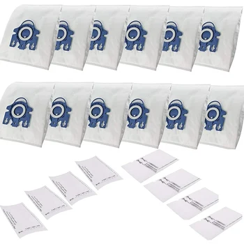 12 vrećice za usisivač + 8 filteri su kompatibilni s Miele HyClean GN 3D 10408410, vrećice za usisivač Classic C1 Efficiency