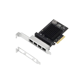 2,5 Gigabit 4 PCIe Porta RJ45 Lan 2x10/100/1000/2500 Mbit/s Realtek Chip 8125b Четырехпортовый Server Gigabitne mrežne kartice 2,5 G Ethernet