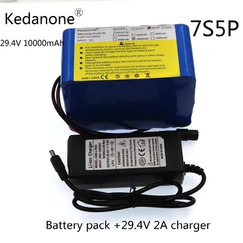24 U 10ah 7S5P baterija baterija baterija baterija baterija 15A BMS 250 W 29,4 10.000 mah punjiva baterija za motor invalidskih kolica električna snaga + punjač 2A