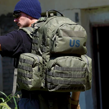 65L Molle Prosječna taktički napad paket kamp opremu, opremu za penjanje, torba za kampiranje, veliki ruksak, mekan taktički ruksak