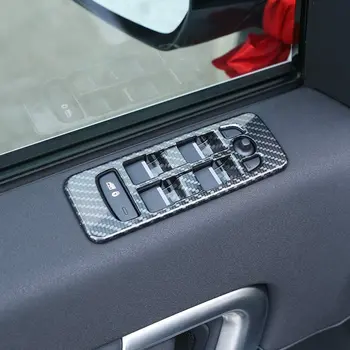 ABS Gumb podešavanje prozora od karbonskih vlakana Završiti okvira 4kom za Land Rover Sport 2015-2017