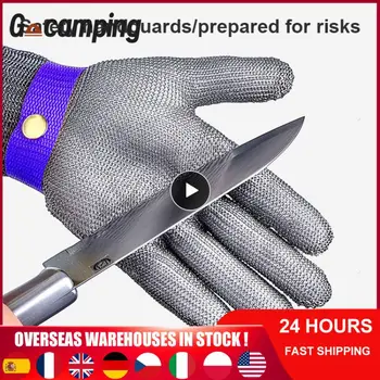 Anti-cut Outdoor Angeln Handschuhe Messer Cut Beständig Schutz Touch Screen Anti-Slip Ultra-dünnen Stahl Draht Mesh Handschuhe