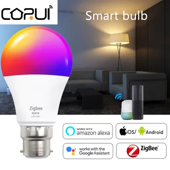 CORUI Zigbee3.0 Tuya Pametna Kuća Led Lampa Od 9 Watt B22 RGB led Žarulja Sa Softverom za Sinkronizaciju Podrška Alexa Google Home Glasovno Upravljanje