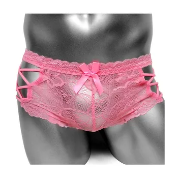 Cvjetni prozirne soft držači boksači-sissi, gaćice, donje rublje za muškarce, erotske prozirne gaćice za gay muške seksi donje rublje