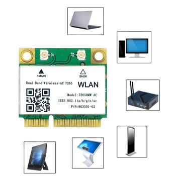 Dvofrekvencijska Wireless karticu 1200 Mb/s AC7265 Bluetooth-kompatibilni laptop Wifi 4.2 Dvofrekvencijska Wireless karticu 1200 Mb/s AC7265 Bluetooth-kompatibilni laptop Wifi 4.2 1