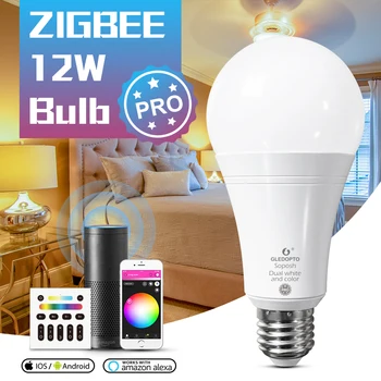 GLEDOPTO ZigBee 3,0 Led Pametna Lampa Pro 12 W RGBCCT Lampa Radi s aplikacijom Echo Plus Alexa SmartThings / Glas / Bežični Daljinski upravljač