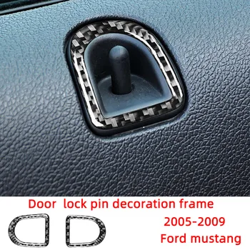 Igla za brave vrata, ukrasni okvir, iznad pruge, auto naljepnice od karbonskih vlakana za Ford Mustang 2005-2009, oprema za enterijer