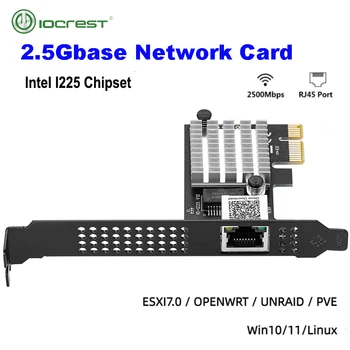 Igra PCIE kartica Intel I225-V3 2500 Mb/s Gigabitne mrežne kartice 10 100 1000 Mbit/s RJ45 Žični Računalo PCIe 2.5 G Mrežni Adapter LAN
