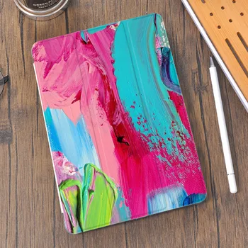 Kožna torbica sa kolor ispisom Torbica za iPad Air 4 8-og generacije Silikon držač za tablet Pro 11 torbica 2020 Mini 5 6th 7th 5th Air 2