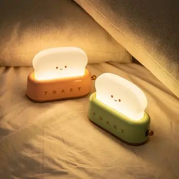 Mini-kruh za kavu, noćno svjetlo, prijenosni USB punjenje, затемняющая тостовую lampu, vesela rasvjeta za spavaće sobe, vrijeme spavanja djece