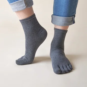 Muške čarape sa pet prstiju od čistog pamuka u stilu харадзюку, kratke običan poslovni svakodnevne sportske čarape, bešavne четырехсезонные čarape sa čarapama Muške čarape sa pet prstiju od čistog pamuka u stilu харадзюку, kratke običan poslovni svakodnevne sportske čarape, bešavne четырехсезонные čarape sa čarapama 4