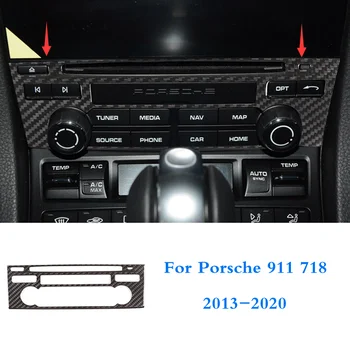 Navlaka za poklopac gumba klima uređaja od ugljičnih vlakana, pogodan za Porsche 911 718 2013-2020