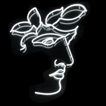 Neonska reklama za lica Venere s lišćem Neonski zidne lampe soba Dekor art izlog Neonski svjetiljka Staklo поделка hotel privlači svjetla