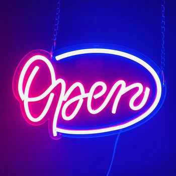 Otvorena firma za trgovinu Led USB Otvorena neonska reklama za koktel-bara Reklamni logo Poslovanje-trgovina Dekor Dekoracija restorana