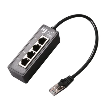 RJ45 od 1 muškarci do 4 žene, zidna utičnica za Ethernet, 4-port splitter, mrežni produžni kabel, kabel adapter