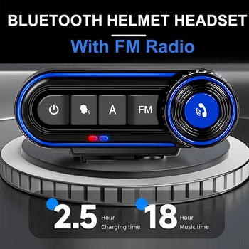 Slušalice za moto kacige BT 5.3, bežične slušalice, FM radio, stereo, vodootporne slušalice, handsfree, glasovno upravljanje, smanjenje buke