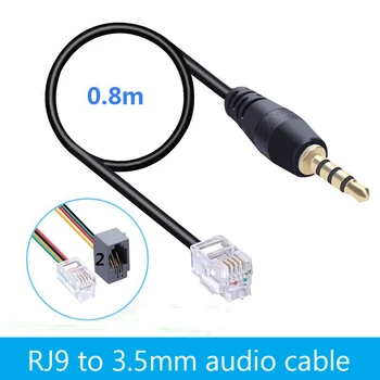 Telefonska linija priključak za adapter za 3,5 mm muški Bluetooth slušalice RJ9 Crystal Head 4P4C mobilni telefon audio kabel pretvorbe