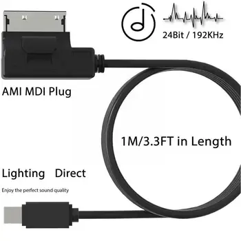 USB Za Audi A3 Q5 Q7 Adapteri Sučelje AMI MDI Adapter Punjači Kabeli Crni Auto Audio Kabel Za Iphone 5 6 7 8 N6N7