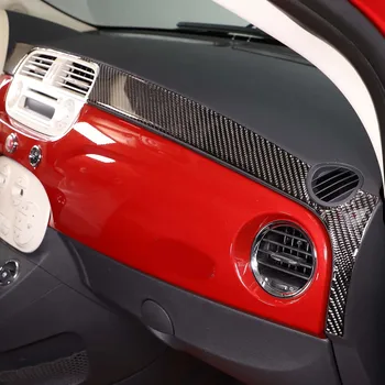 Za Fiat 500 2011-2019, danas karbonskih vlakana, auto centar, upravljačka ploča, ploča, naljepnica, auto oprema (soft-ugljik) Za Fiat 500 2011-2019, danas karbonskih vlakana, auto centar, upravljačka ploča, ploča, naljepnica, auto oprema (soft-ugljik) 2
