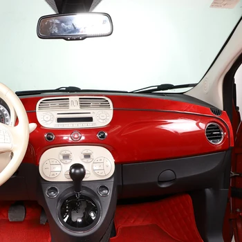 Za Fiat 500 2011-2019, danas karbonskih vlakana, auto centar, upravljačka ploča, ploča, naljepnica, auto oprema (soft-ugljik) Za Fiat 500 2011-2019, danas karbonskih vlakana, auto centar, upravljačka ploča, ploča, naljepnica, auto oprema (soft-ugljik) 5