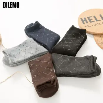 Чулочно-носочные proizvoda DILEMO, novina, 5 parova, jesensko-zimske pamučne čarape, prozračna poslovne tople muške čarape, sportske čarape, velike dimenzije